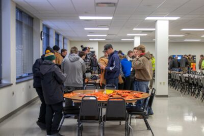 students learning at the event