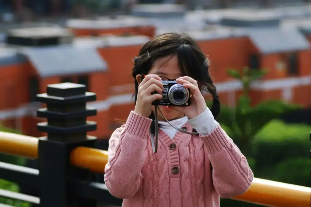 Girl taking a picture